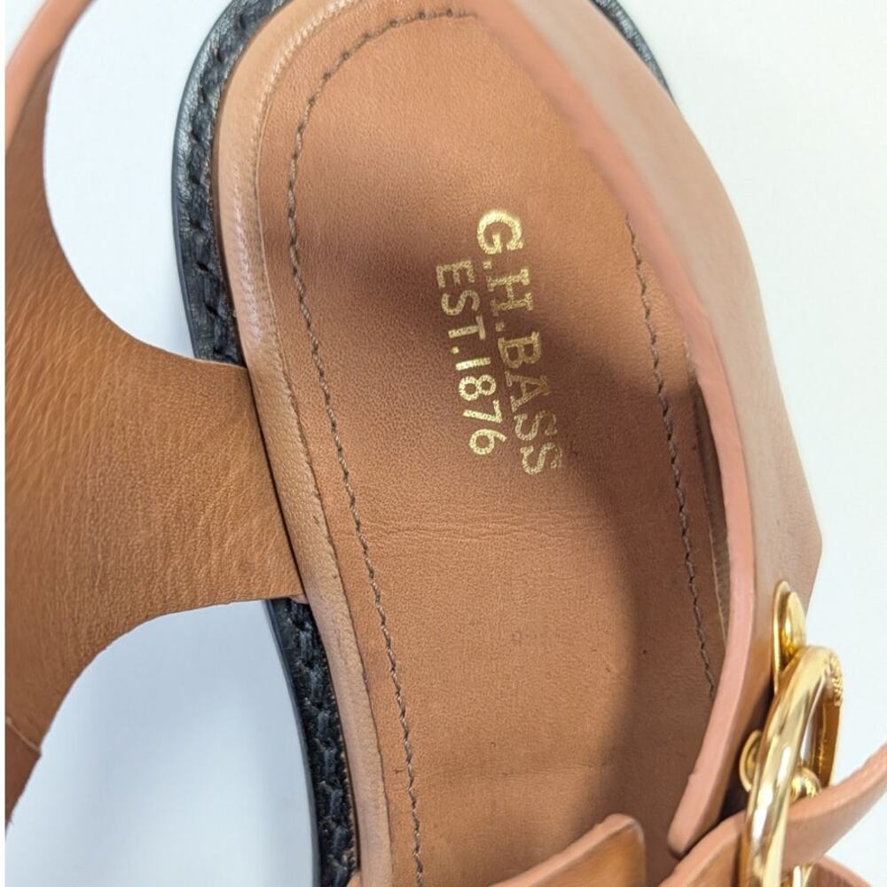 G.H. Bass Amelia Fisherman Sandals Womens US6 Tan Vachetta Leather BAX40976 - Picture 2 of 8